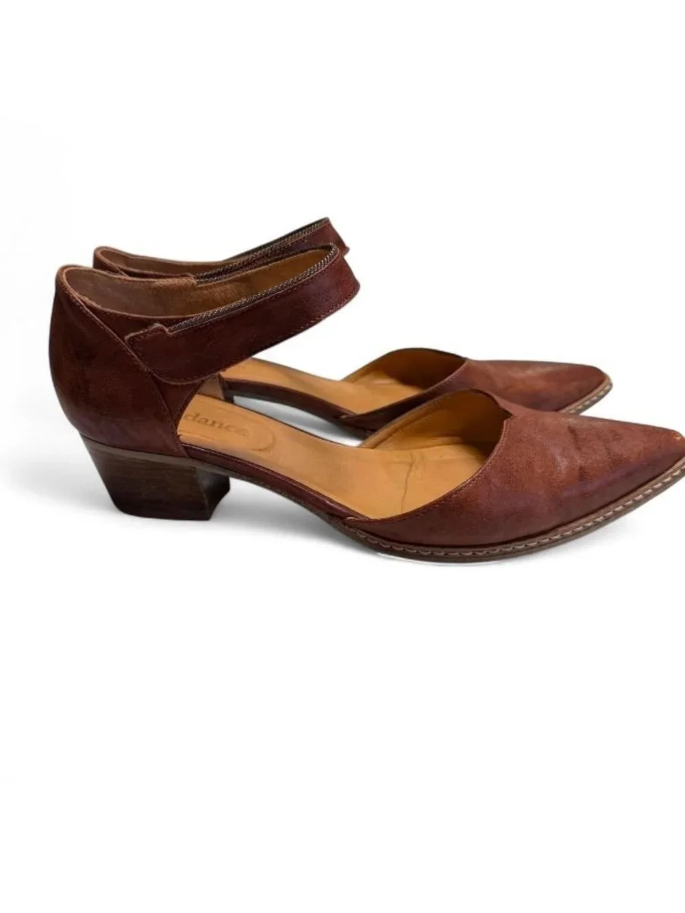 Sundance Coralise Mary Jane Pointed Toe Heeled Flats Women's 37 France Luxury